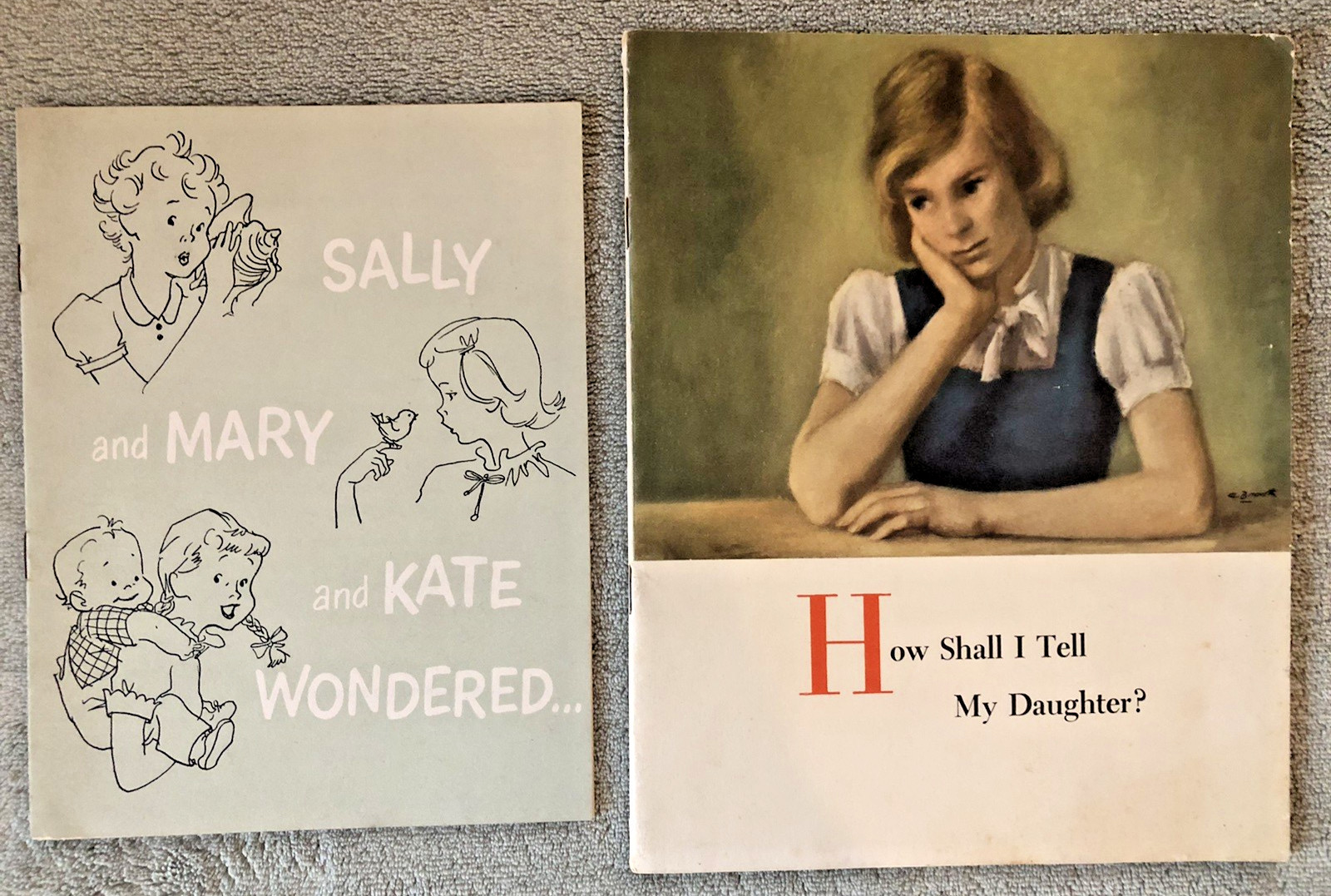 MENSTRUATION c1960s Health Educational Pamphlets for Mothers & Young Girls