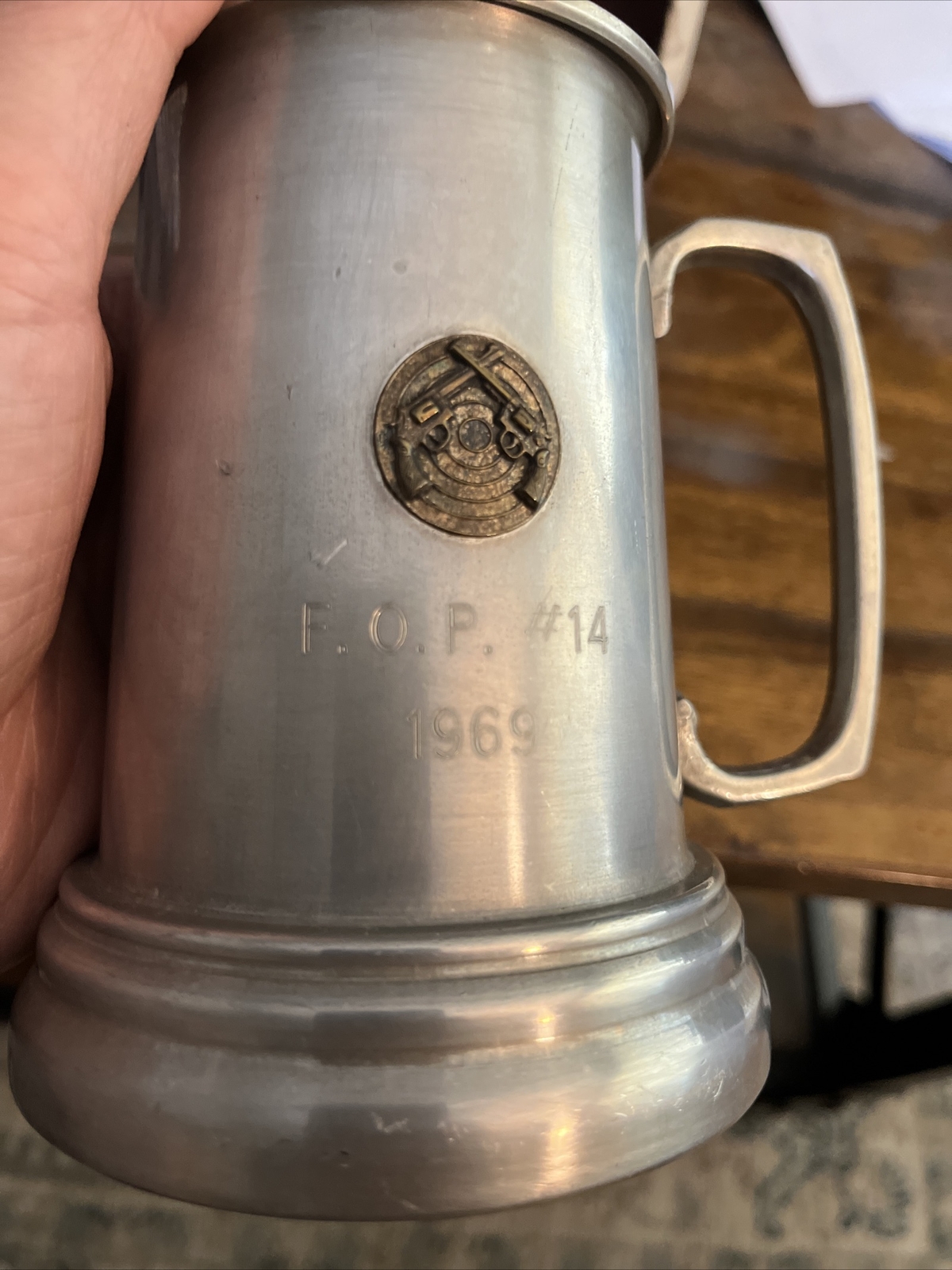RARE Vintage F.O.P. Crossed Pistols Mug 1969. 🔥