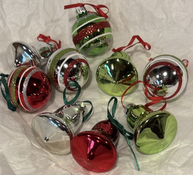 Vintage Shiny Brite Glass Christmas Ornaments Lot of 8 Ball Bell Holiday Decor Vintage Shiny Brite Glass Christmas Ornaments Lot of 8 Ball Bell Holiday Decor