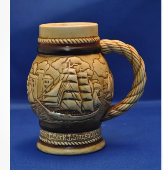 Avon Collectible Miniature Beer Stein. Vintage beer mug with ship design