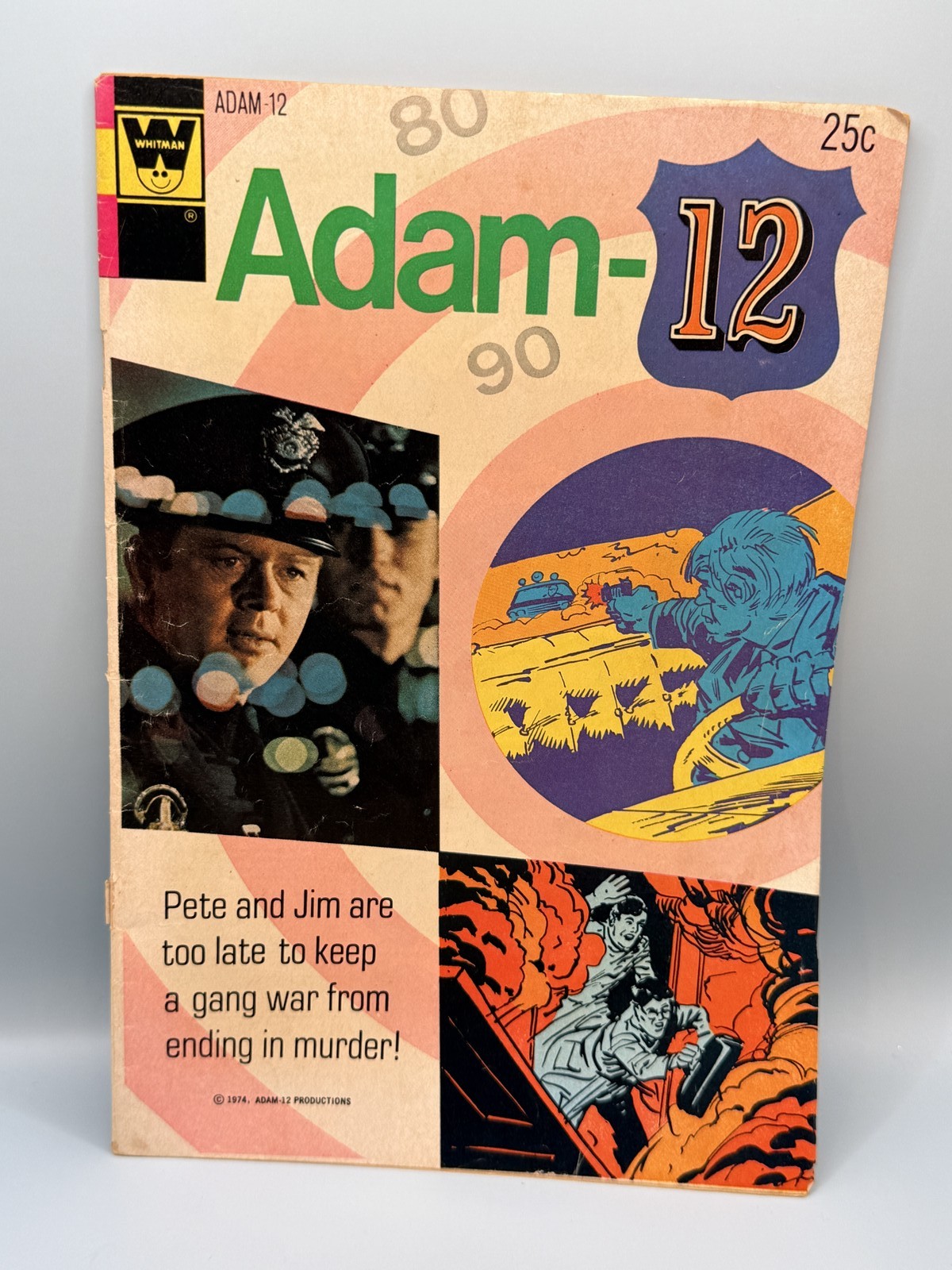 Adam-12 Whitman 1974 Comic Book Vintage TV Show Police Action Adam-12 Whitman 1974 Comic Book Vintage TV Show Police Action