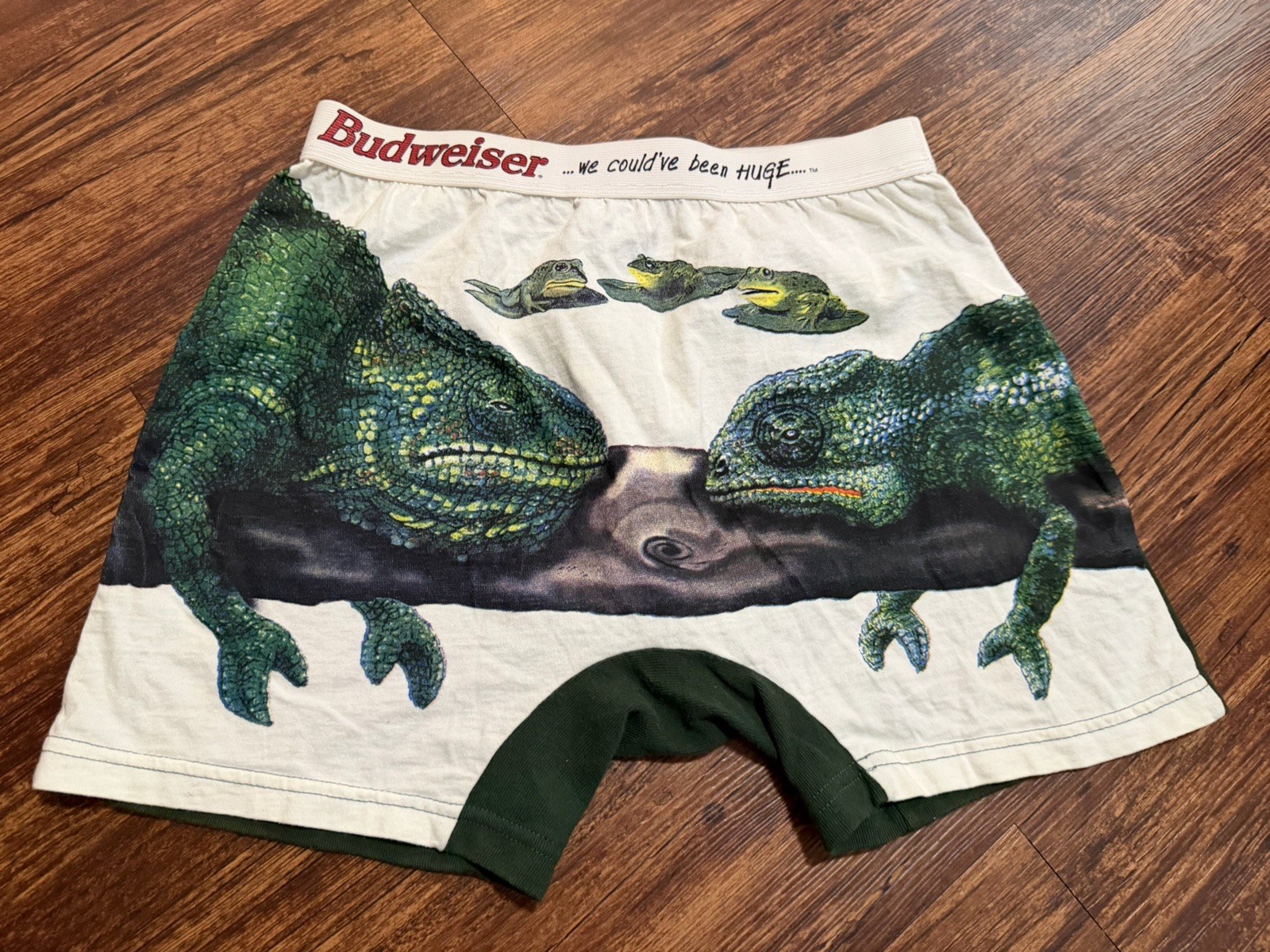 Vintage Budweiser Beer Chameleon We Could’ve Been HUGE 1998 Large