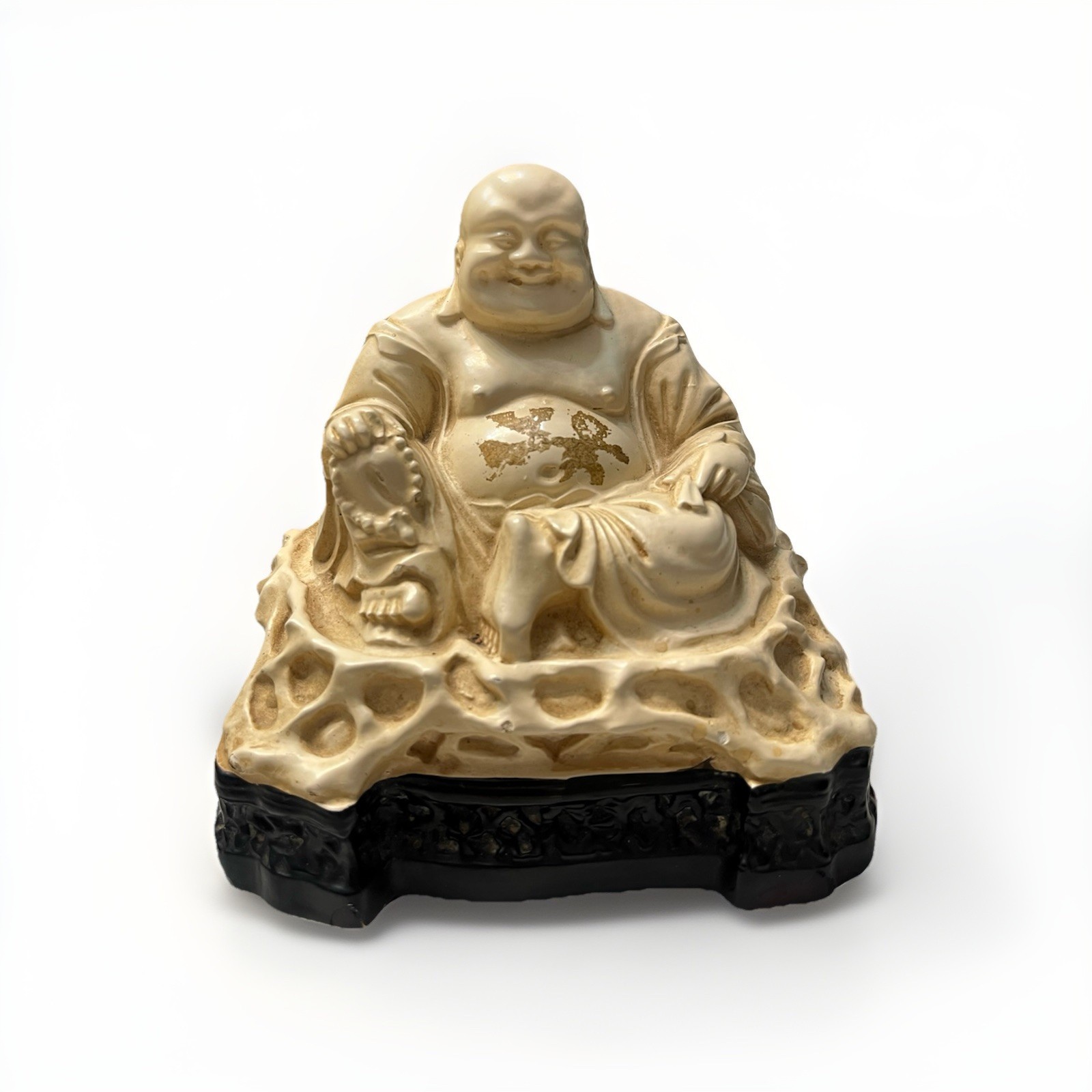 Vintage 1946 ABCO Alexander Backer Lucky Buddha Statue MCM 10”
