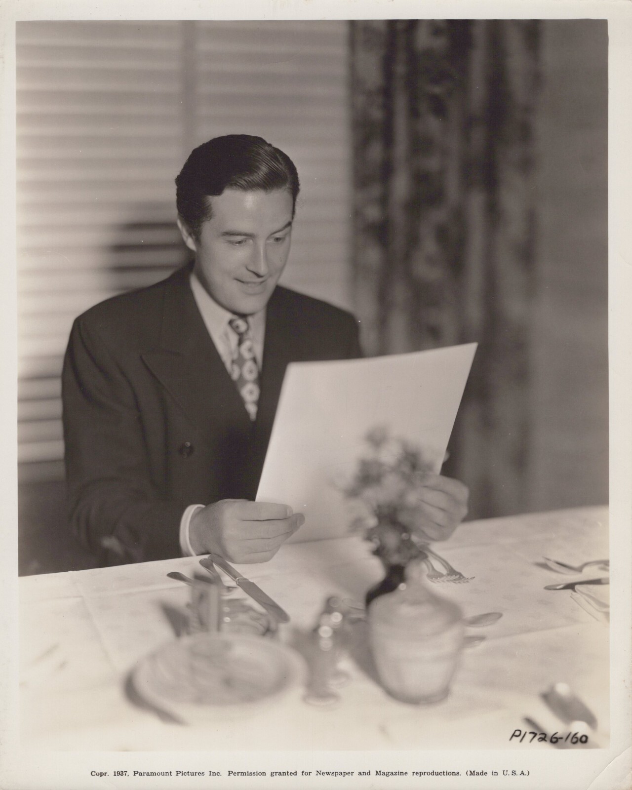 Hollywood Ray Milland (1937) ❤️Handsome Portrait Original Vintage Photo 869