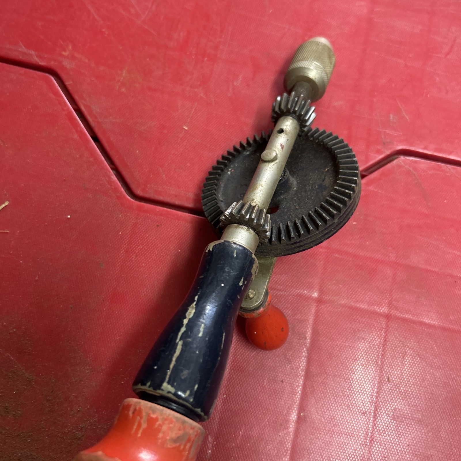 Vintage Stanley Handyman Hy-Lo Drive No. H1220 Egg Beater Hand Drill 
