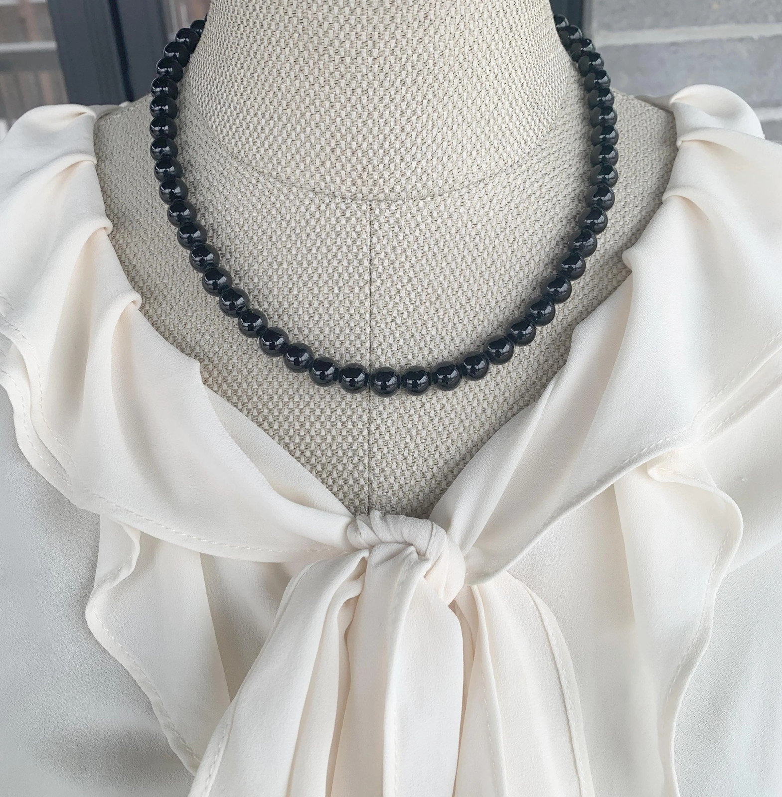 Black Tourmaline Necklace — Protection Bead Strands