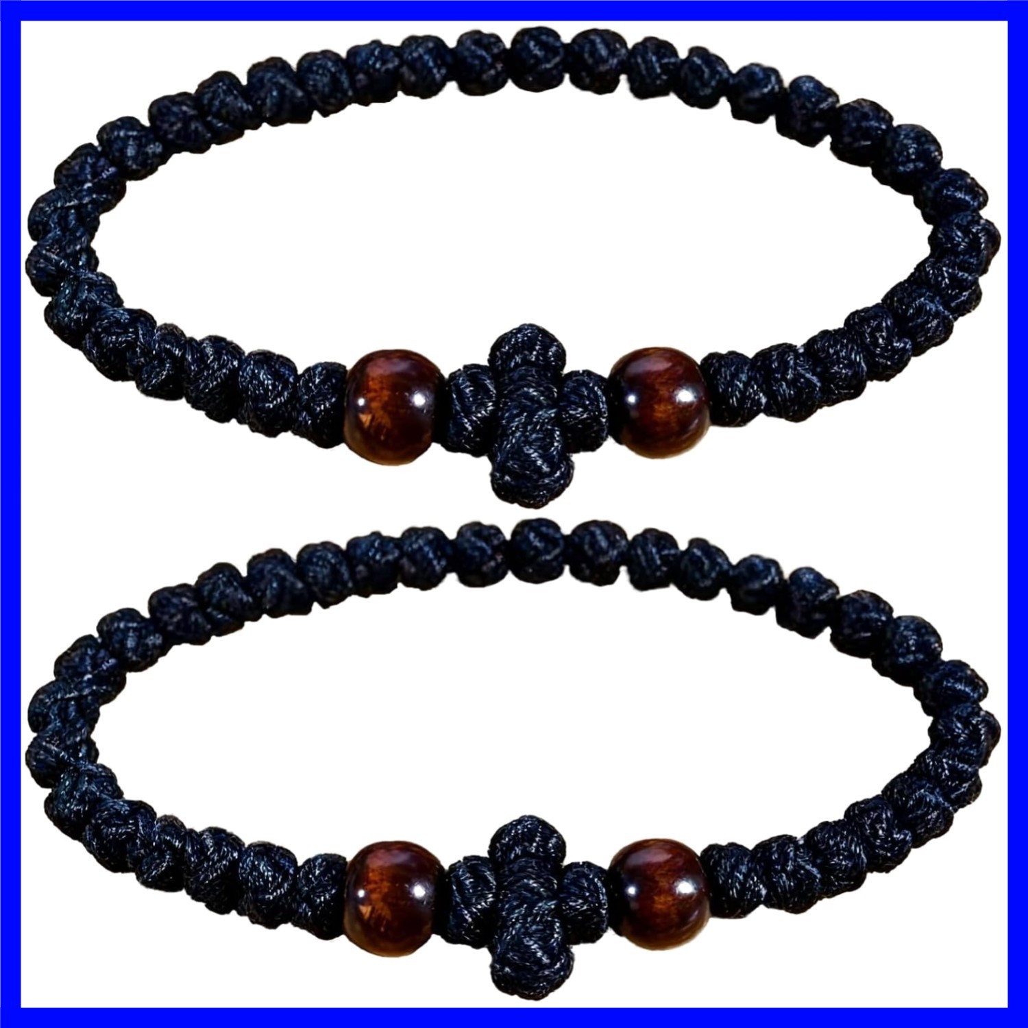 2 Pcs Orthodox Prayer Rope Bracelet, Chotki Komboskini