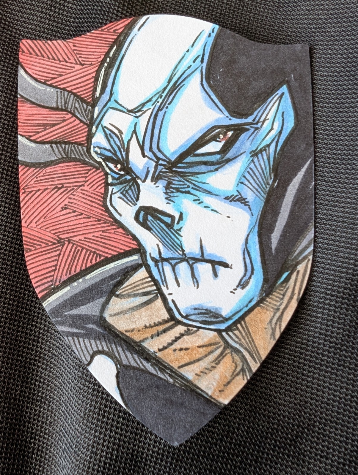 🔥Crossbones Diecut 1/1 Sketch- 2026 Topps Brooklyn Collection - Captain America