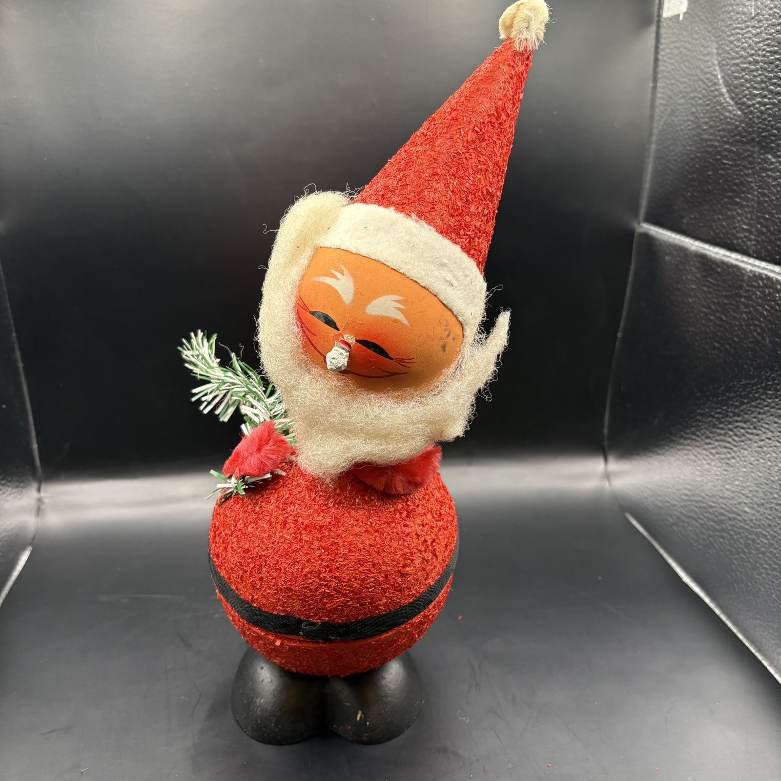 12” Vintage Nodding Santa Claus Christmas Bobblehead Candy West Germany 1950’s