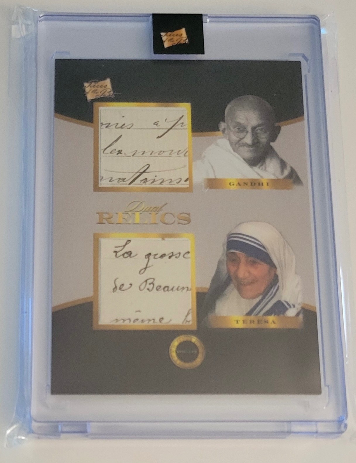 2025 Pieces Of The Past Mother Teresa/Mahatma Gandhi Hand Written Document Relic