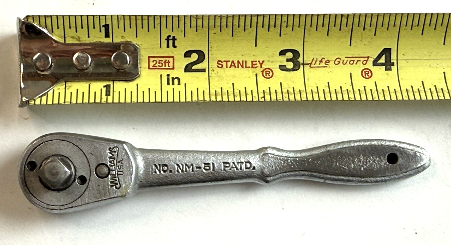 Vintage Williams USA No.NM-51 PATD Superratchet 1/4\ Vintage Williams USA No.NM-51 PATD Superratchet 1/4\