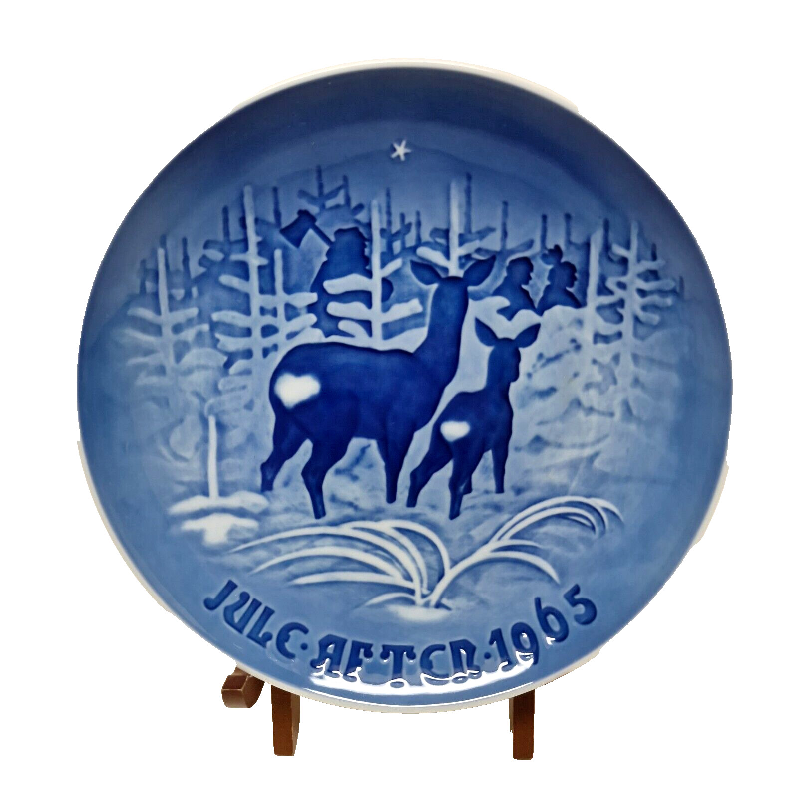 Vintage 1965 B & G I Skoven For Jul Jule After Collector Wall Decor Blue Plate7 Vintage 1965 B & G I Skoven For Jul Jule After Collector Wall Decor Blue Plate7