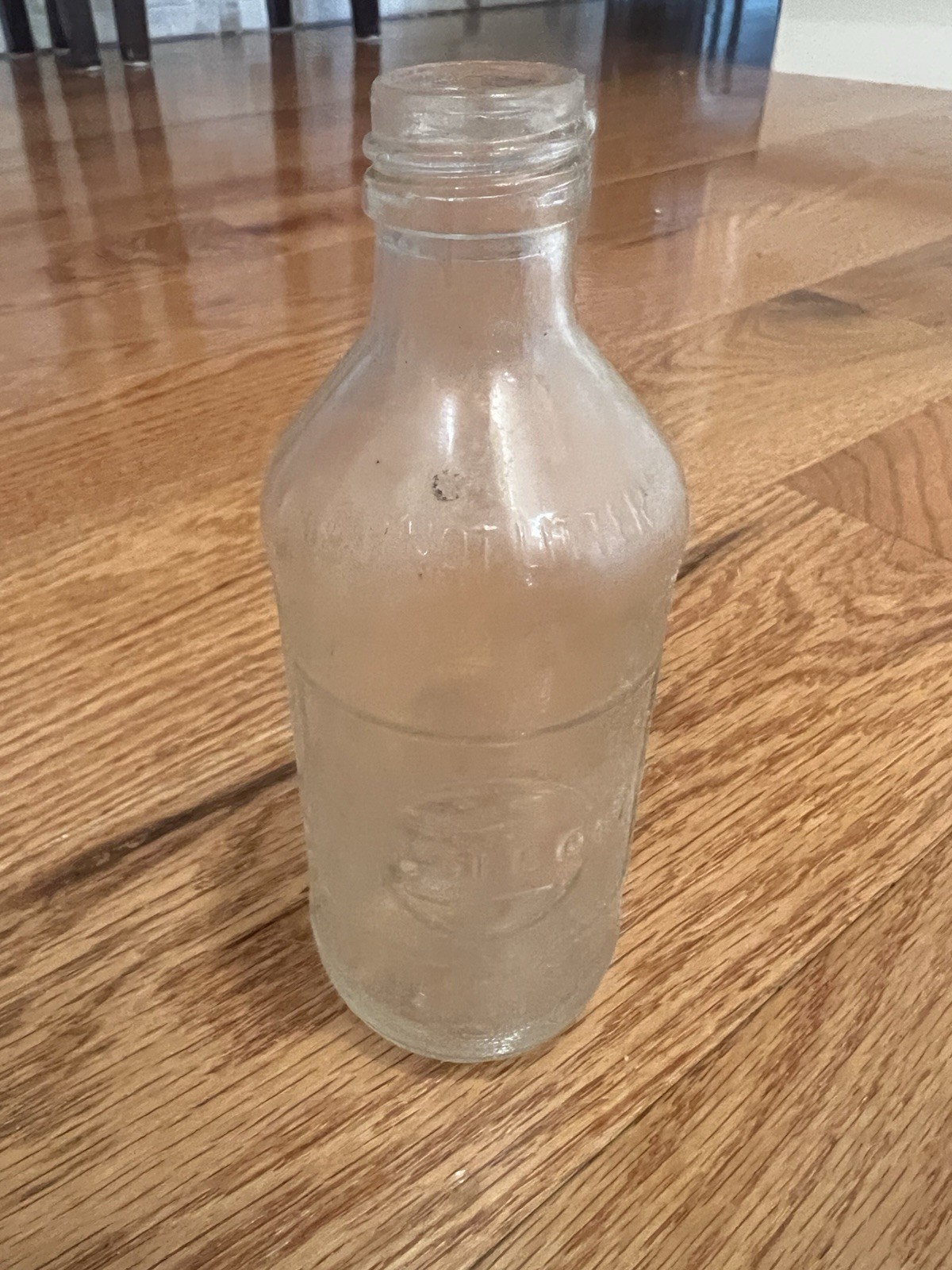 Vintage PEPSI COLA 10fl oz Textured Embossed Clear Glass Soda Bottle