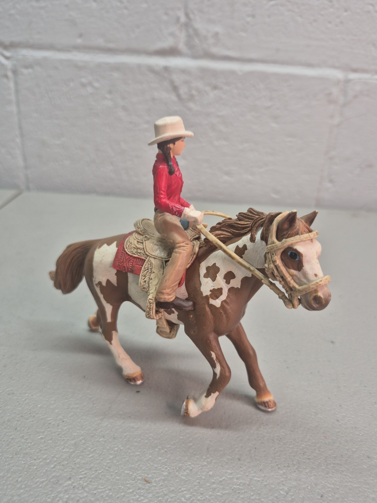 Schleich Western Riding Set 40188 Retired Complete Horse Pinto Stallion Rider Schleich Western Riding Set 40188 Retired Complete Horse Pinto Stallion Rider
