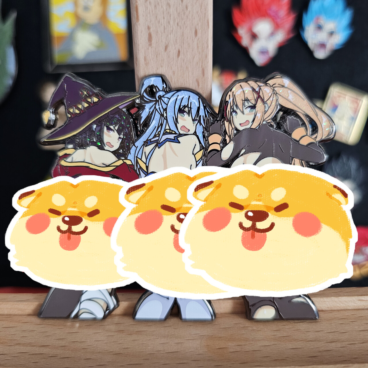 Rare Konosuba Aqua Darkness Megumin Enamel Metal Pin Badge Collectible Rare Konosuba Aqua Darkness Megumin Enamel Metal Pin Badge Collectible