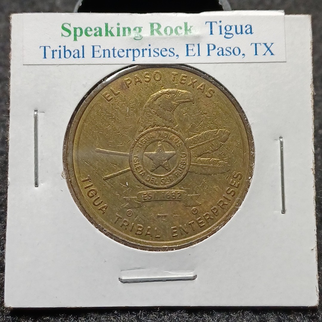 Vintage Speaking Rock Casino Entertainment Token 1990\'s Brass Collectible Token
