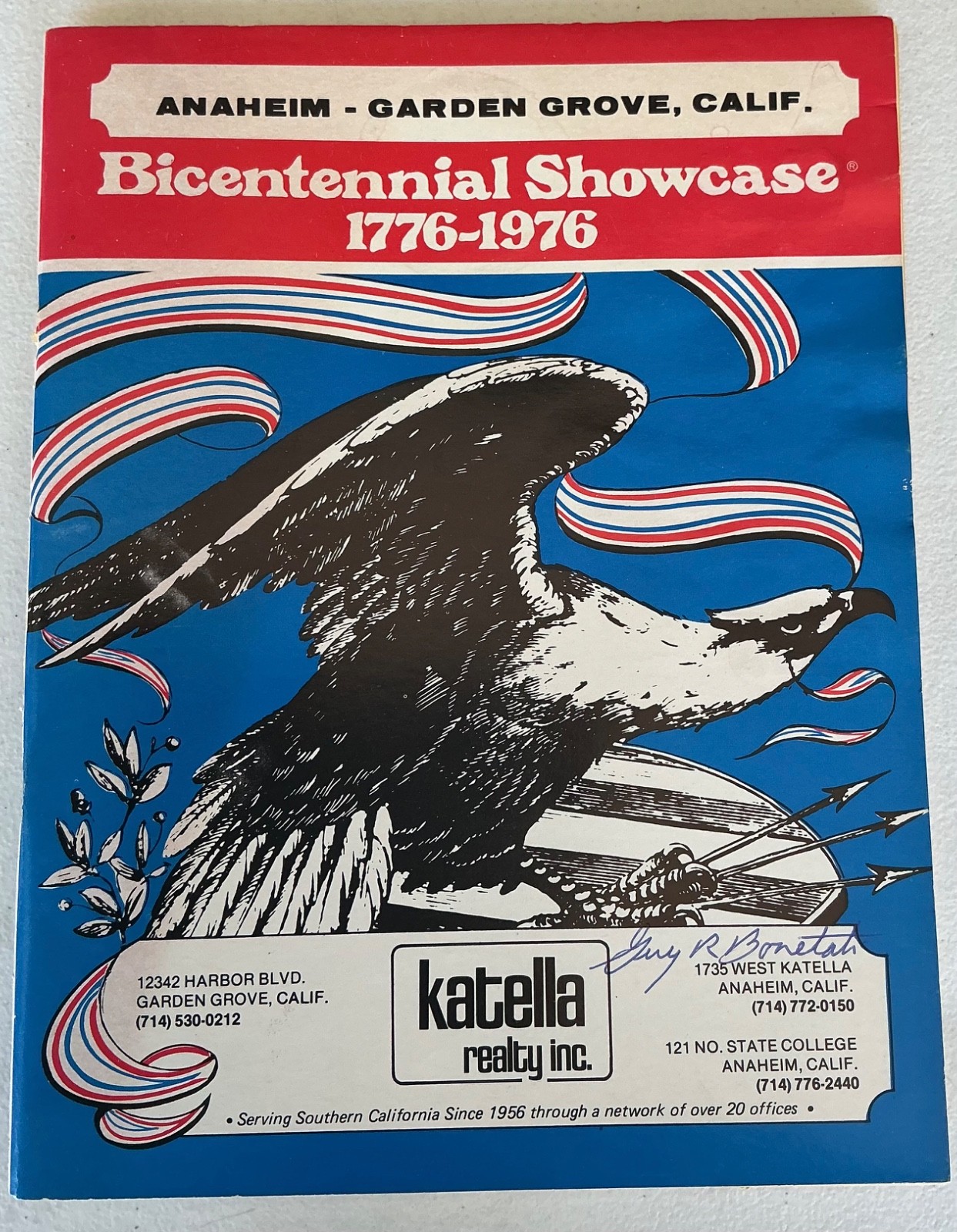 Vintage United States Bicentennial Showcase 1776-1976 Anaheim California