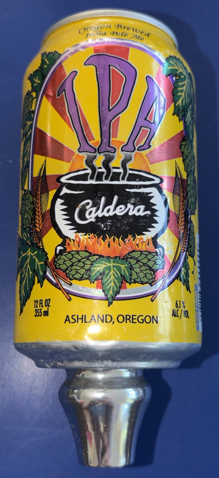 Caldera IPA Made W/12oz Beer Can Tap Hops Kettle Caldera Brewing Ashland Oregon