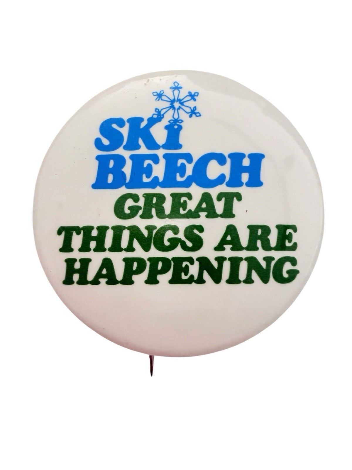 VTG Ski Beech Mountain Pin Pin back Button Great Things Are Happening