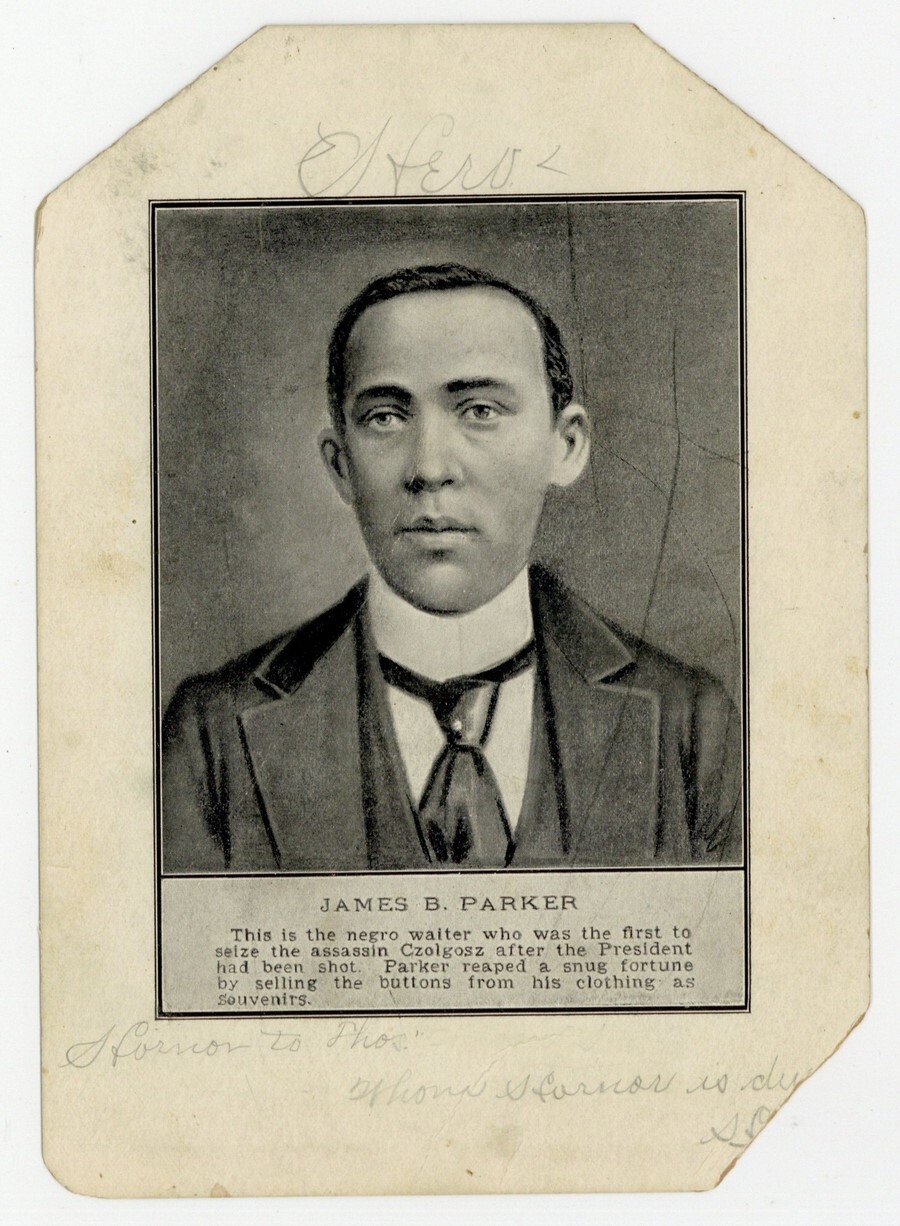James Parker 1901 President McKinley Assassin Czolgosz Handbill Black Hero 