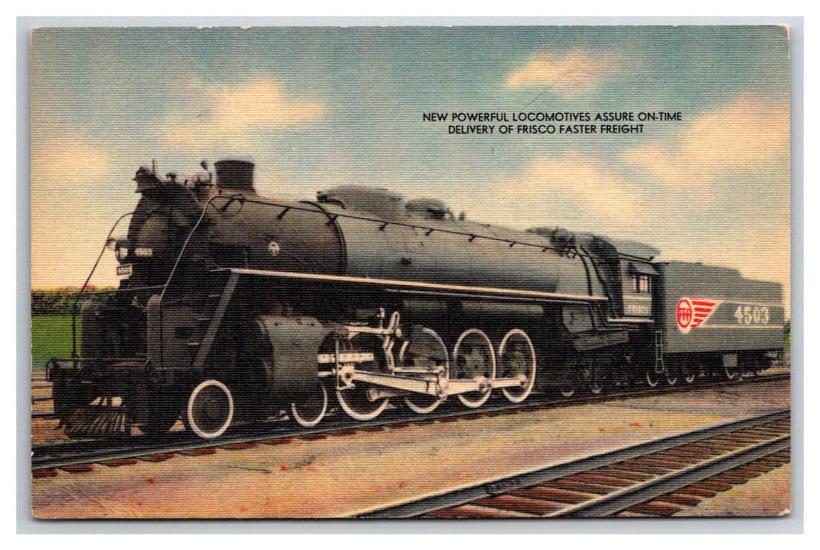 FRISCO RAILROAD Linen Advertising  \