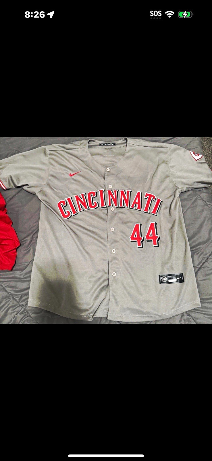 De la Cruz #44 jersey (L grey) & Cincinnati Reds Elly De La Cruz #44 Bobblehead