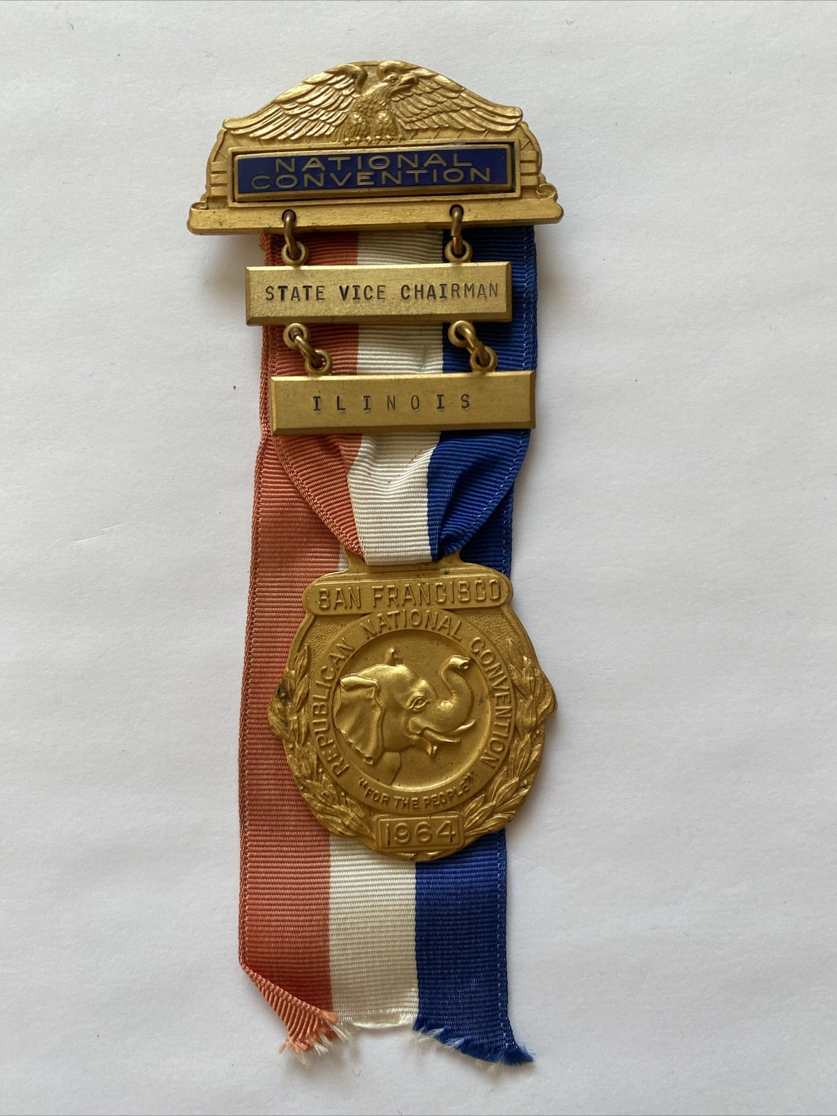 1964 Republican National Convention Illinois Vice Chair Badge Barry Goldwater