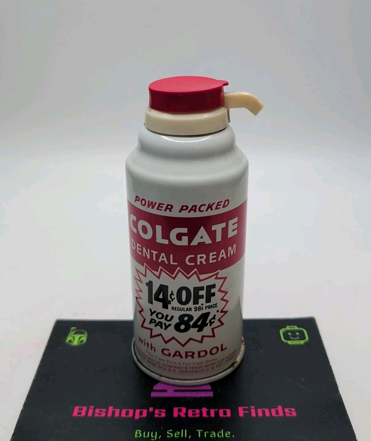 1950s Vtg Colgate TOOTHPASTE AEROSOL CAN, RARE New Full Dental Cream 7 OZ