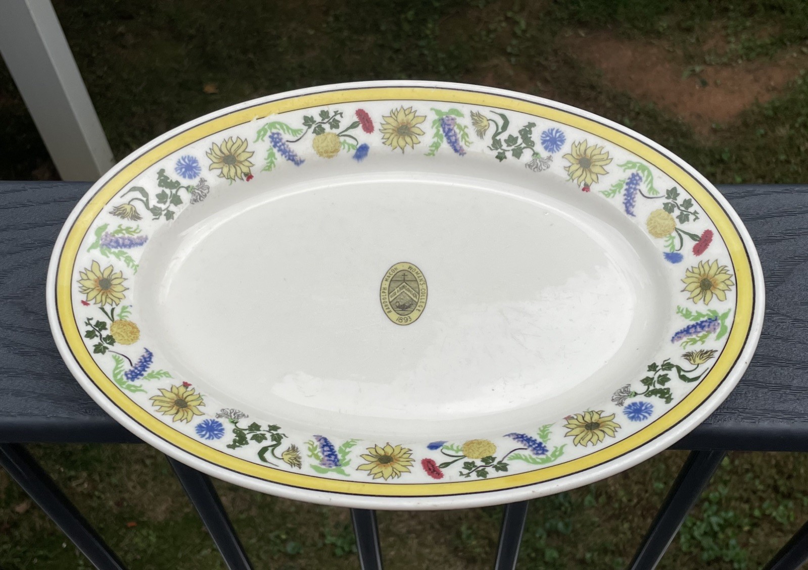 Vtg Randolph Macon Women’s College 1893 Dining Platter Catherine Moomaw Scammell