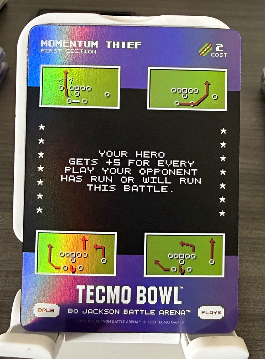 2026 Battle Arena Tecmo Bowl Bonus Play BPL8 FE Momentum Thief SSP/PLUS ALLCARDS