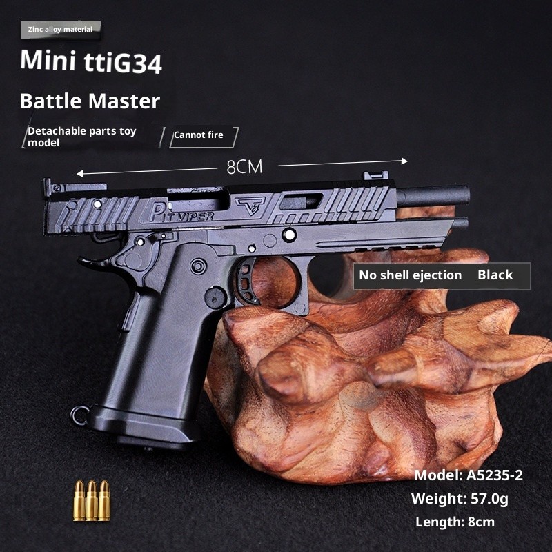 1:3 Mini Alloy G34 Pit Viper Model Gun Keychain with Detacheable Magazine Pistol