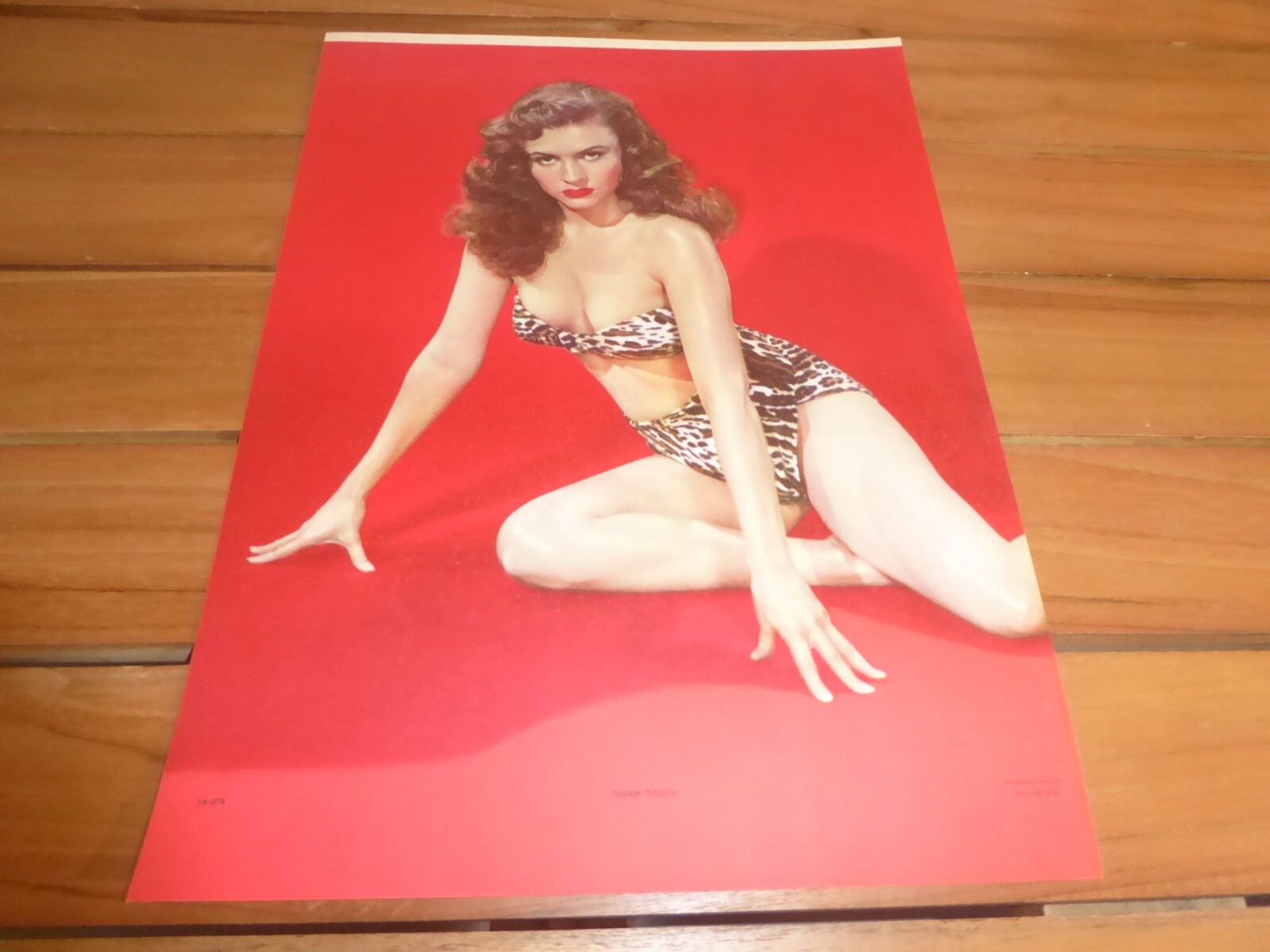 OLD VINTAGE MEXICAN CALENDAR PRINT PIN UP C1950 LARGE 15X11