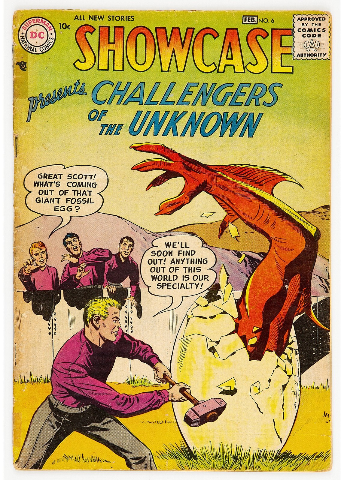 1957 Showcase 6 Challengers of the Unknown LOWER GRADE