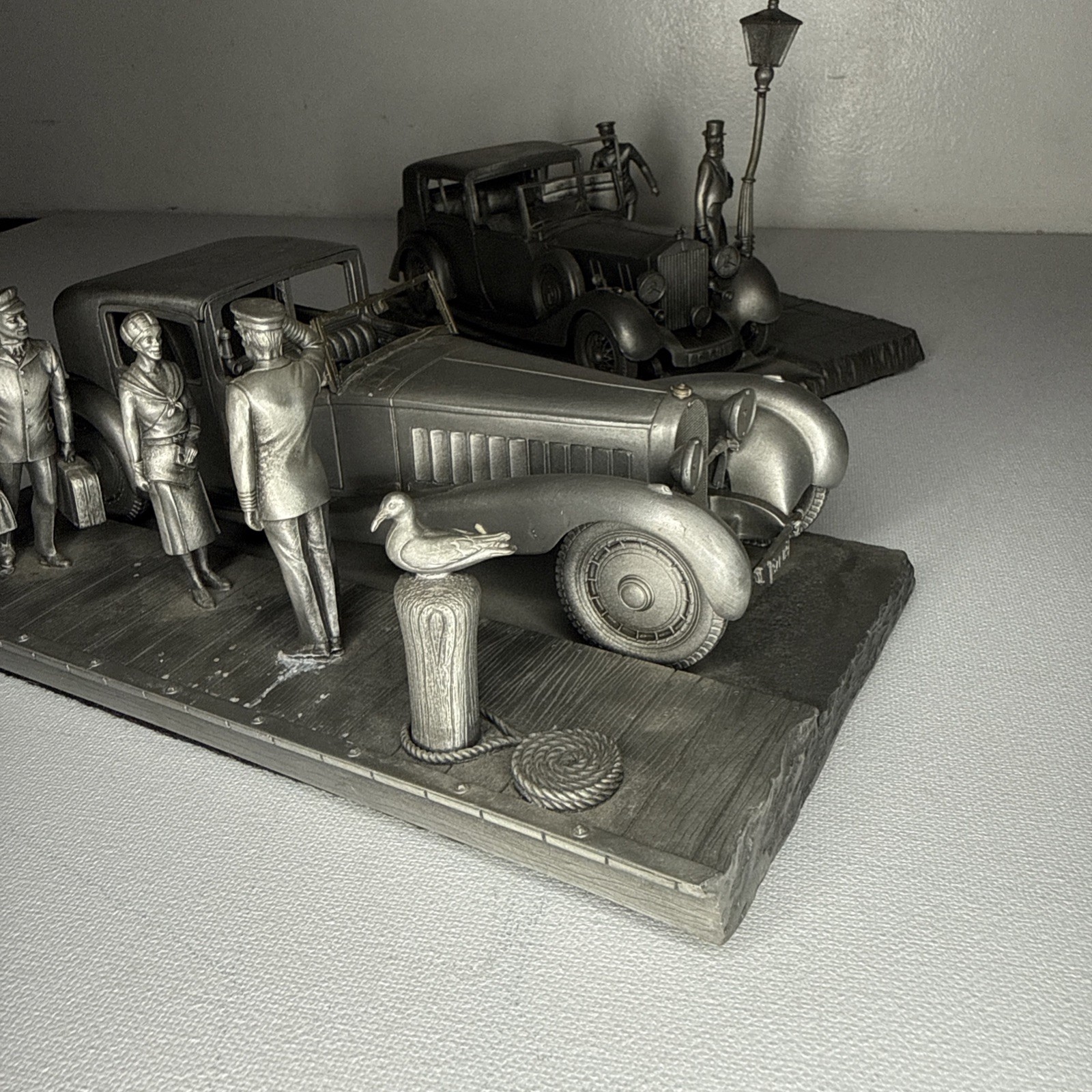 Franklin Mint Pewter Sculptures Bugatti Royale & 1937 Rolls-Royce Phantom III⁠