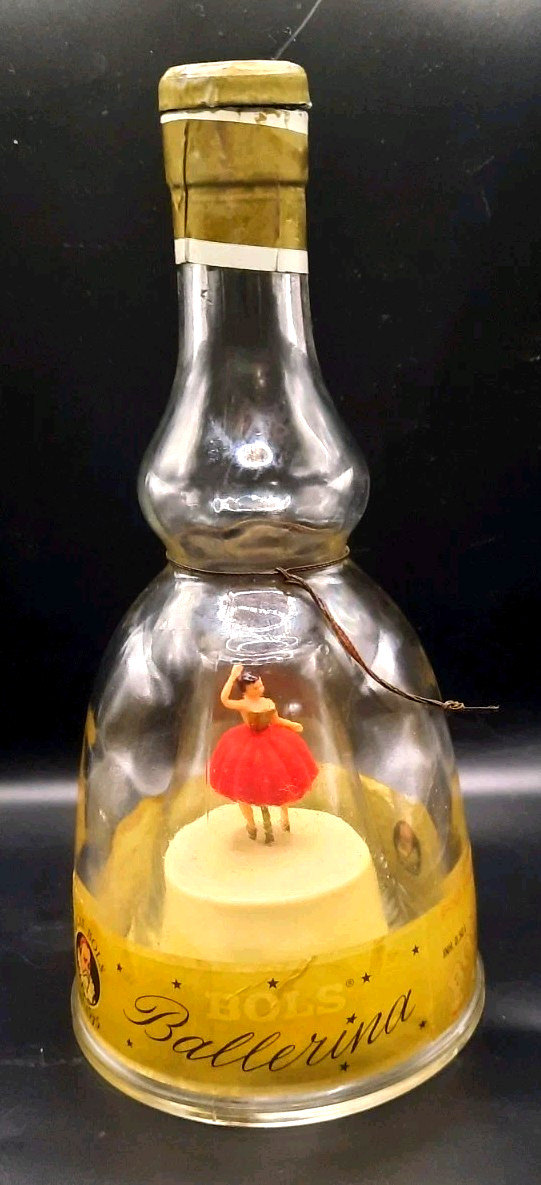 Vintage Lucas BOLS Dancing Red BALLERINA Musical Bottle Empty Blue Danube WORKS Vintage Lucas BOLS Dancing Red BALLERINA Musical Bottle Empty Blue Danube WORKS