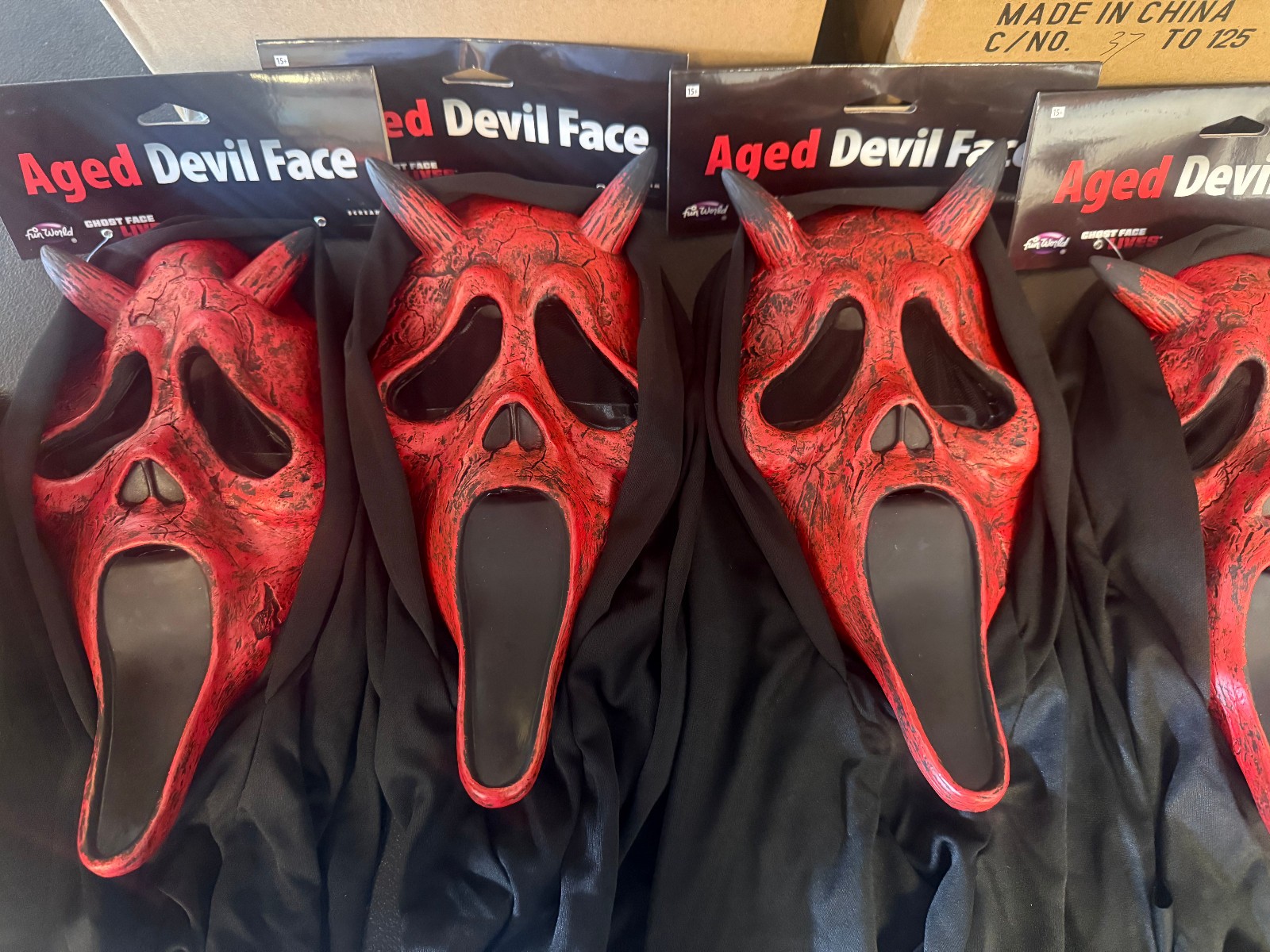 Ghostface Scream Aged Devil Face Mask Fun World In Stock 