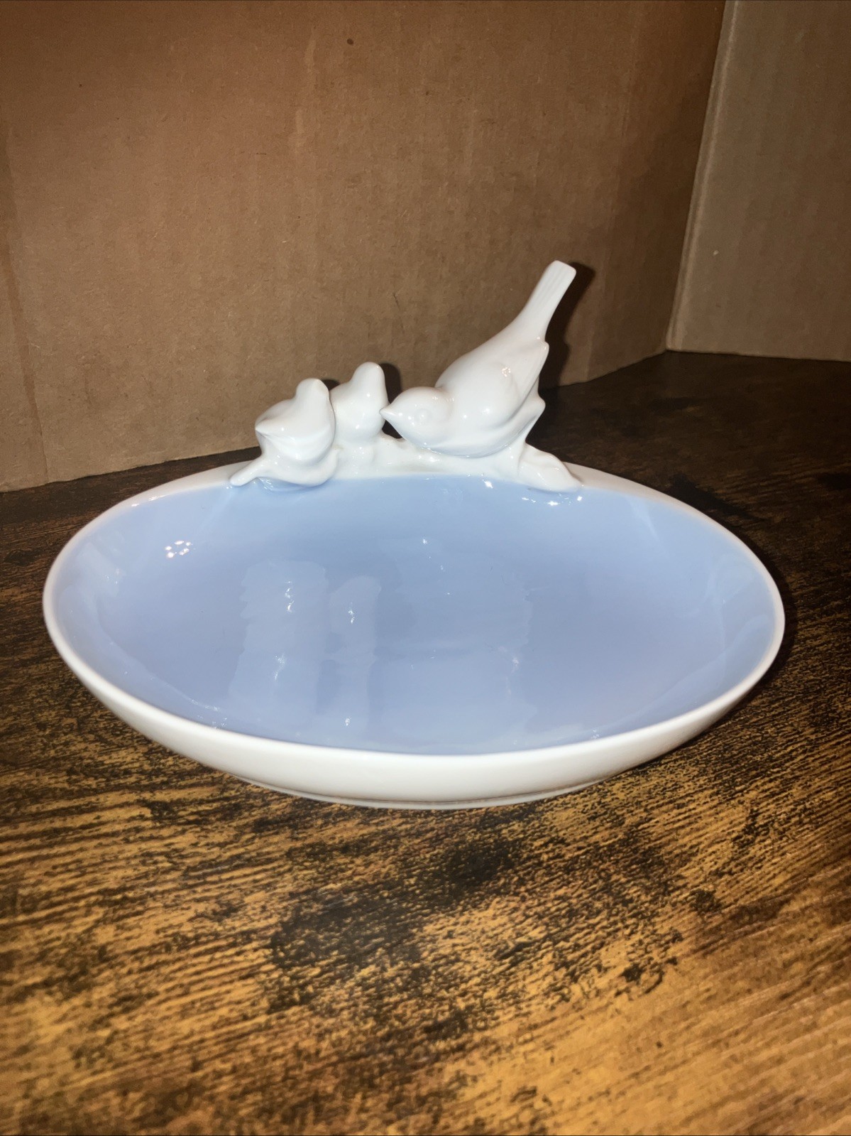 Gerold Porzellan Bavaria Trinket Dish White Birds Porcelain 5.25x4.5 W. Germany Gerold Porzellan Bavaria Trinket Dish White Birds Porcelain 5.25x4.5 W. Germany
