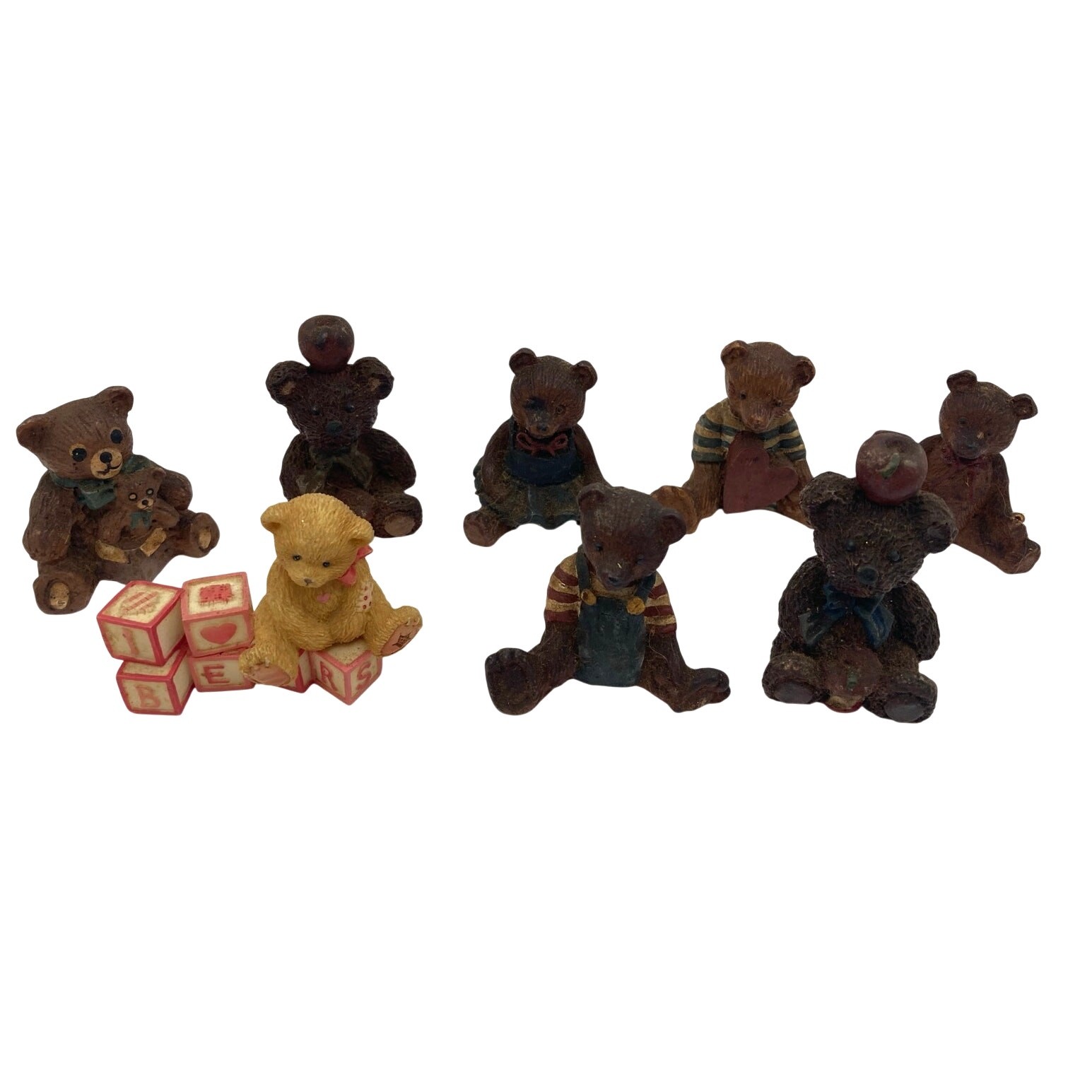 Asst Bear Figures Lot with Cherished Teddies #902950 '96 P. Hillman I Love Bears