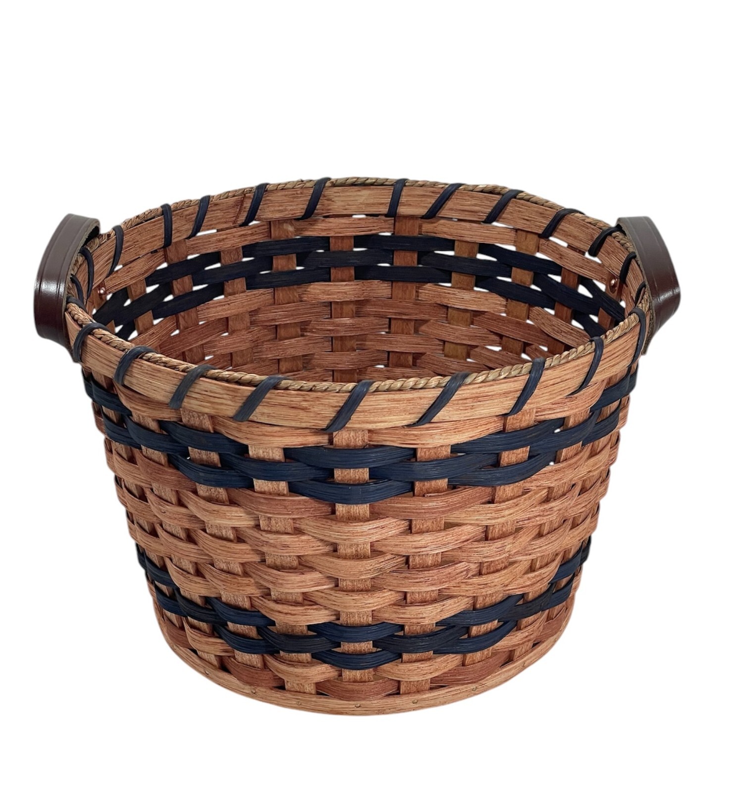 Amish Baskets Towel Storage Apple Pail Gingerich Style With Leather Handles