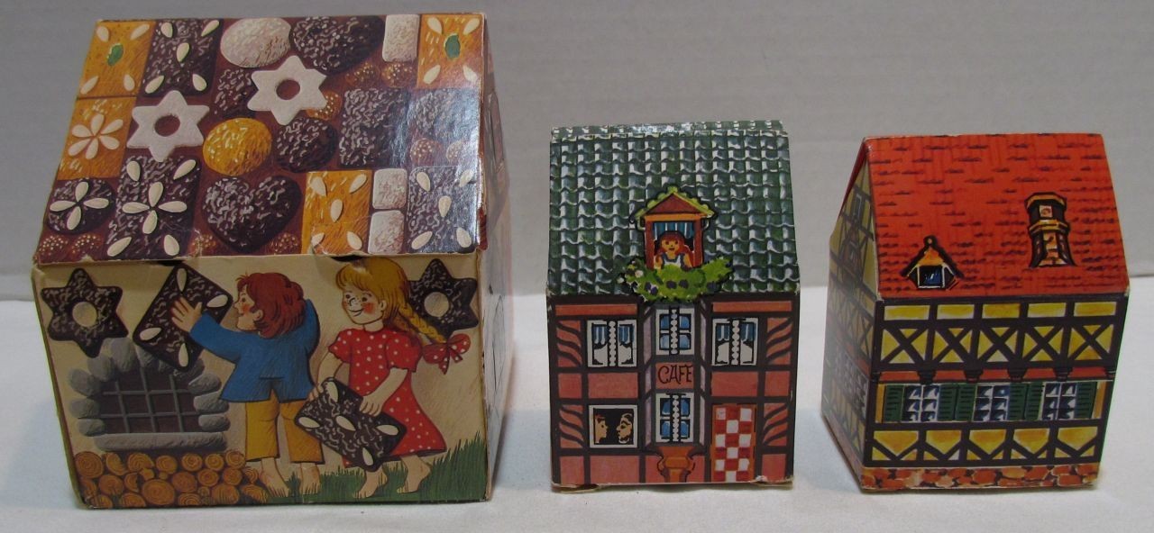 Vintage German Candy & Cookies Boxes Houses, Schmidt & Storz