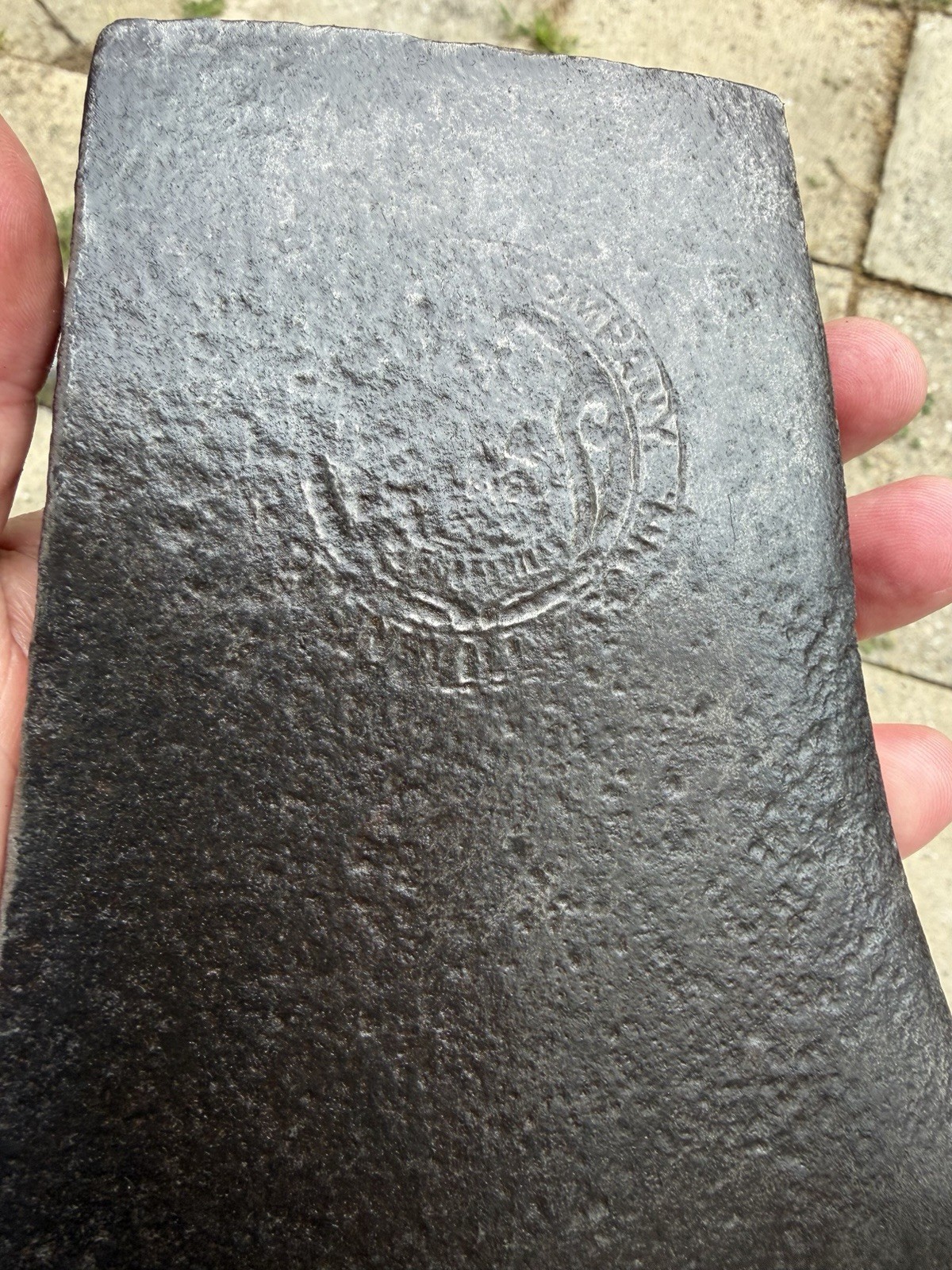 Rare Collins Etched Connie Vintage Axe Head