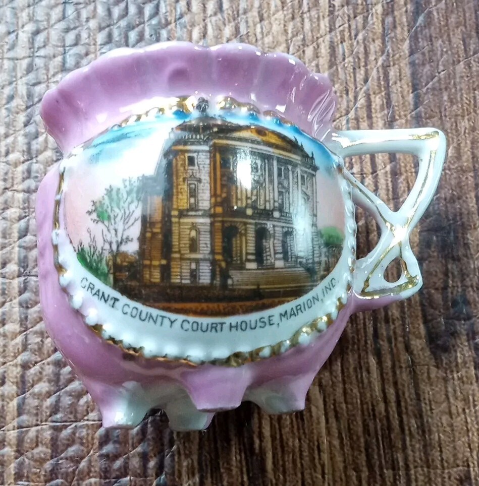 Vintage early 1900\'s YMCA souvenir porcelain cup Marion, IND