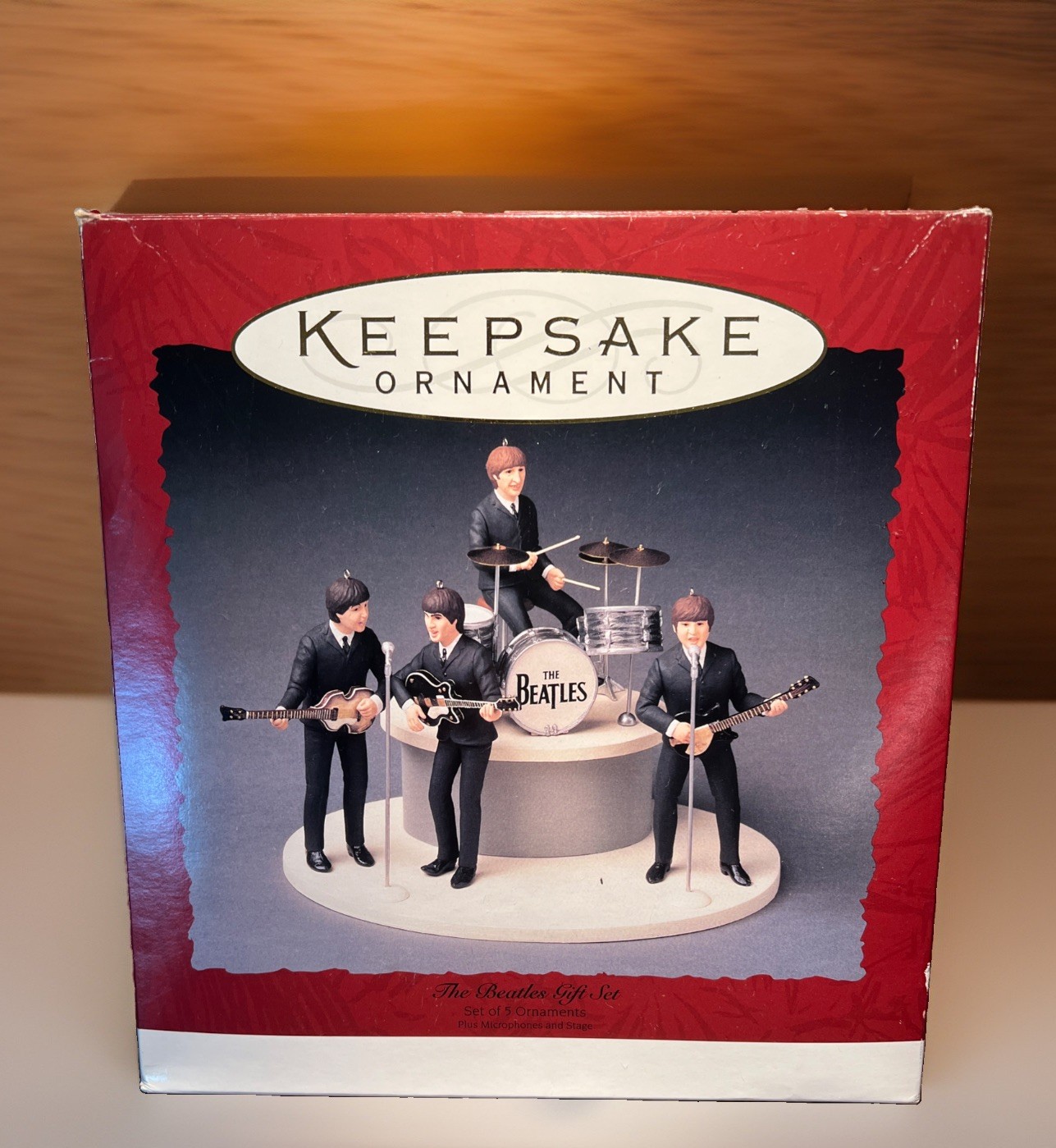 Hallmark Keepsake The Beatles Ornament Set 5 Dated 1994 Open Box