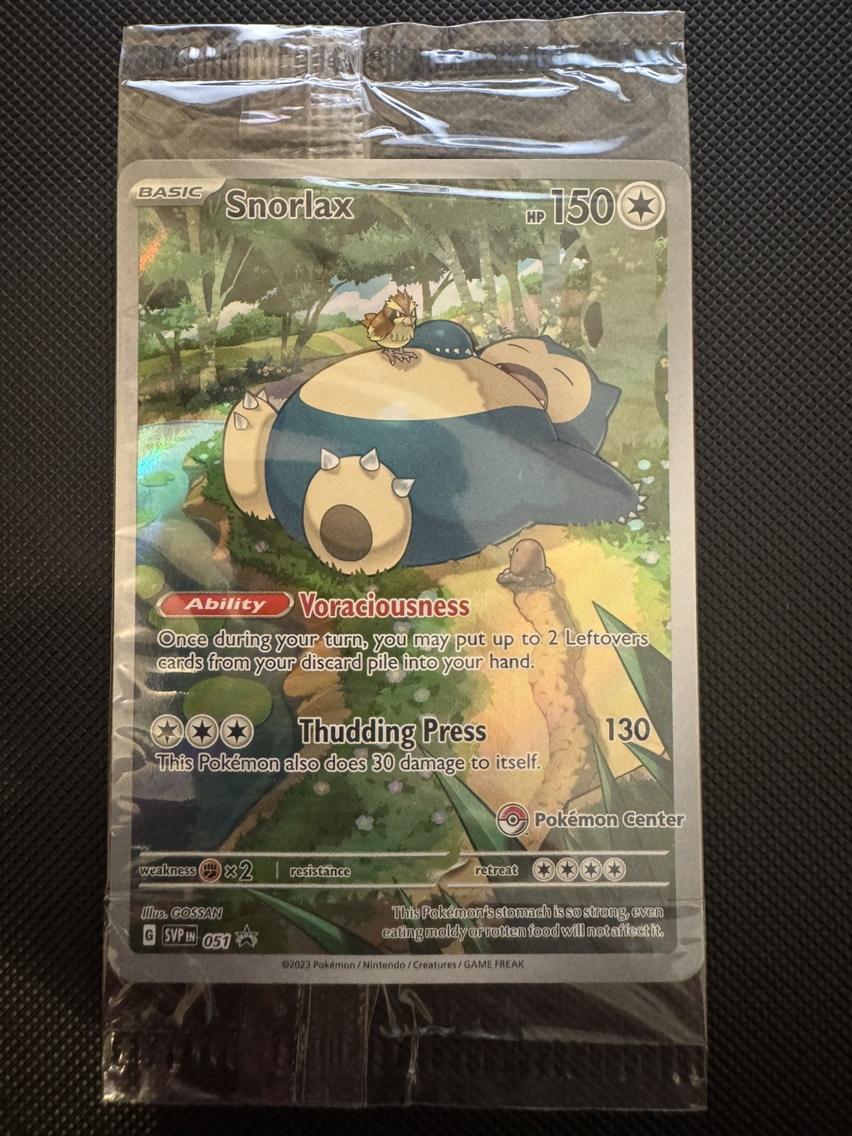 Snorlax SVP051 Pokemon Center Stamped Promo S&V 151 Sealed