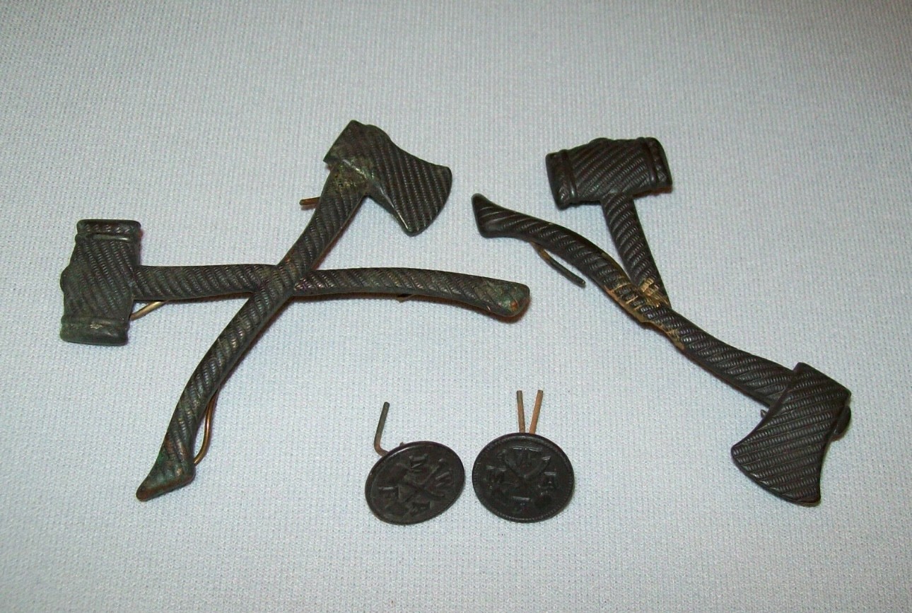 Antique Vtg C 1900s MWAF Modern Woodsmen American Foresters Hat Badges Buttons