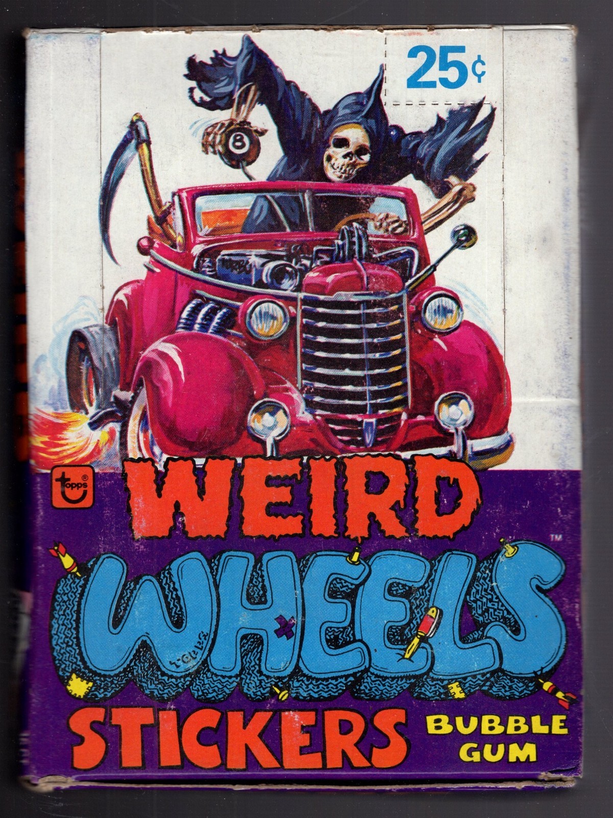 1980 Topps WEIRD WHEELS WAX BOX - Complete 36 Packs - Superb Condition