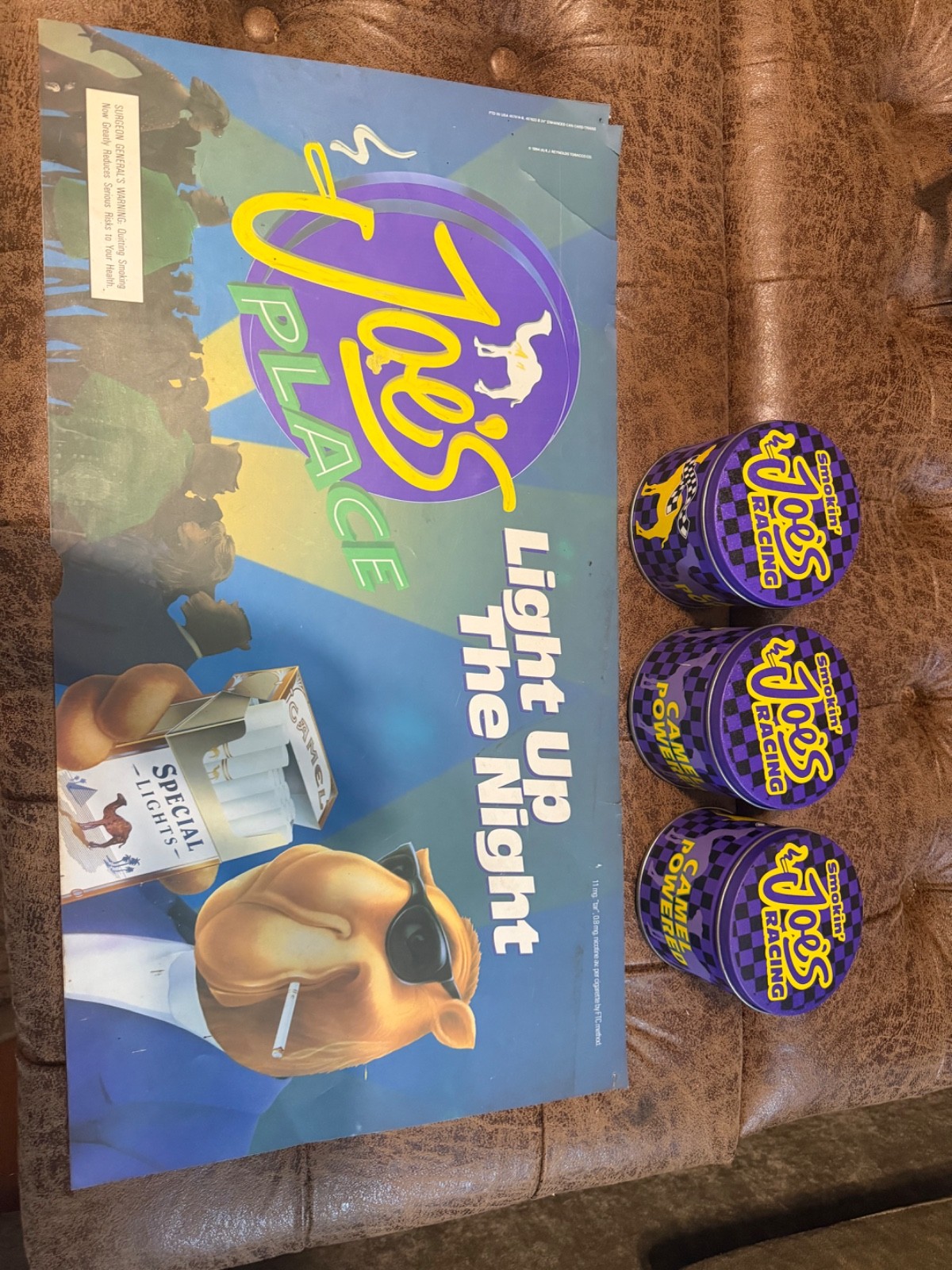 1990's Camel Race Tins and Sign