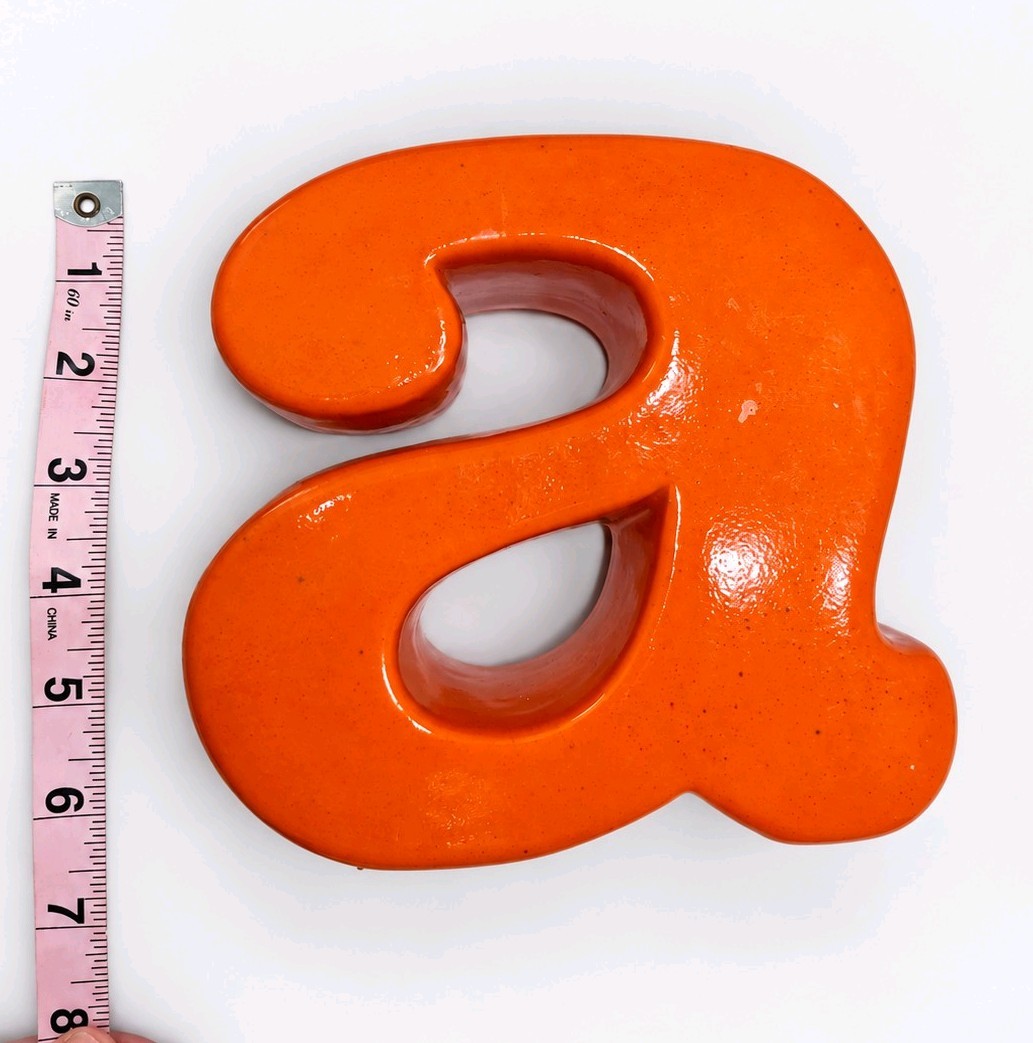 Vintage MCM Orange Glazed Ceramic Abstract Sculpture Modernist Décor 8” Vintage MCM Orange Glazed Ceramic Abstract Sculpture Modernist Décor 8”