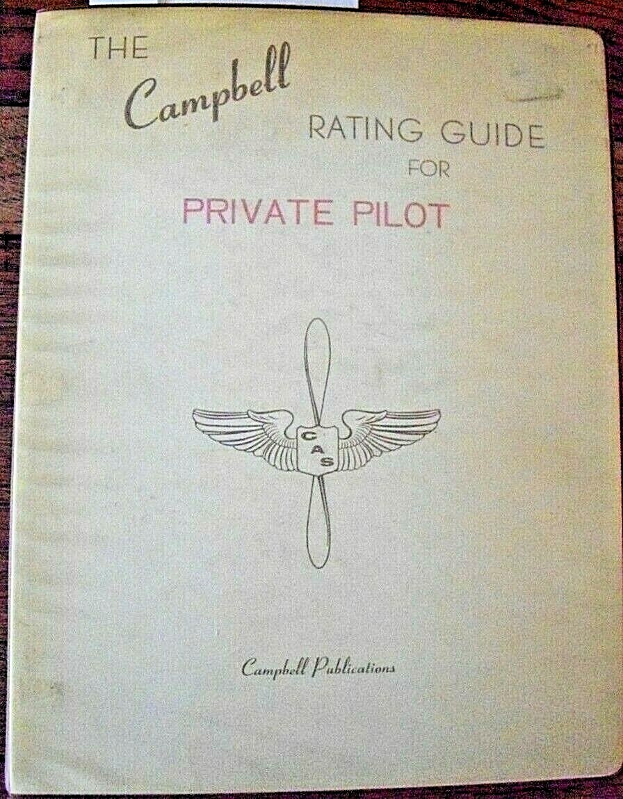 Vintage 1961-4 The Campbell Rating 3 Guides for Private Pilot Manual Exam 12 Map Vintage 1961-4 The Campbell Rating 3 Guides for Private Pilot Manual Exam 12 Map