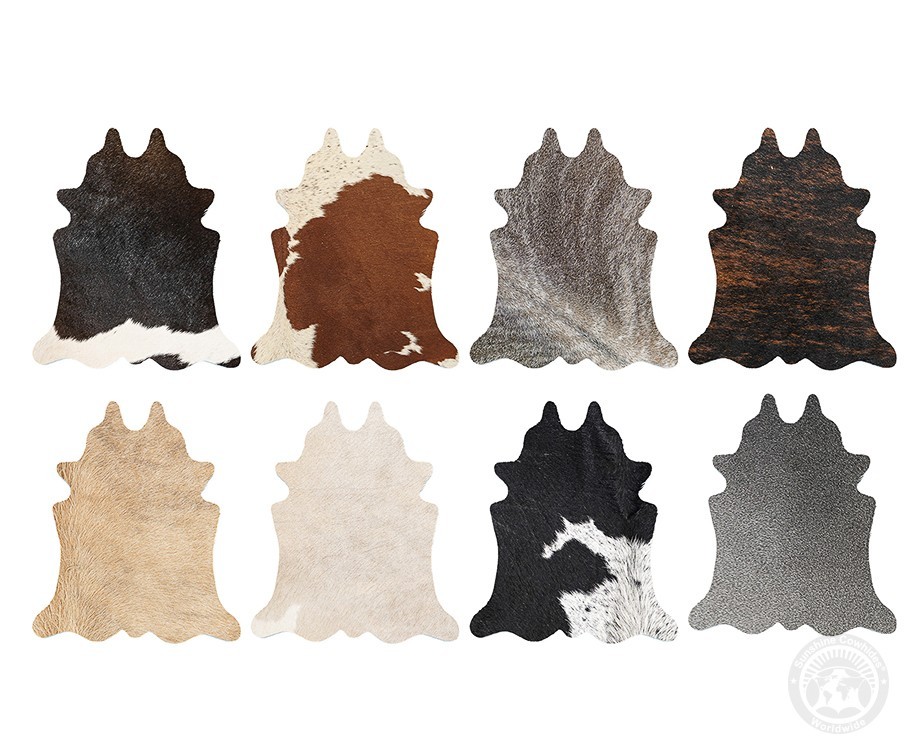 Cowhide Coaster Plain Assorted - Size 4.9 x 5.9\